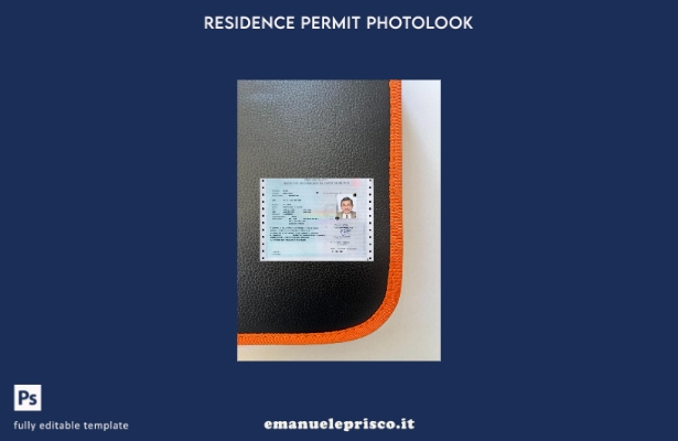 modello di photolook per permesso di soggiorno francese (carte de séjour) in sti